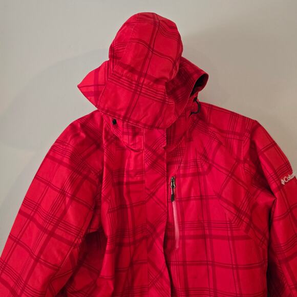 Columbia Whirlibird Interchange Jacket Red Plaid Size L Large - Picture 3 of 14